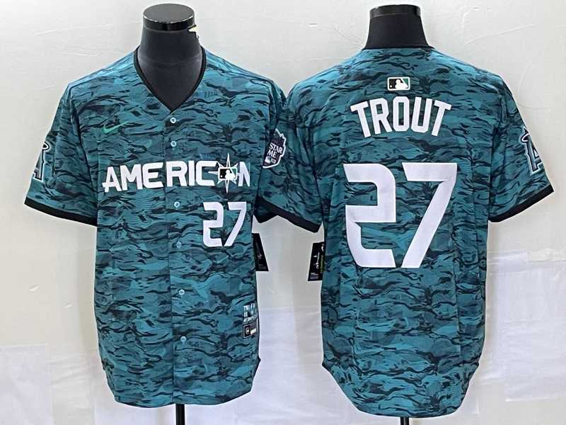 Men's Los Angeles Angels #27 Mike Trout Number Teal 2023 All Star Cool Base Stitched Jersey3,We sell and wholesale Men's Los Angeles Angels #27 Mike Trout Number Teal 2023 All Star Cool Base Stitched Jersey3 on line form chian!